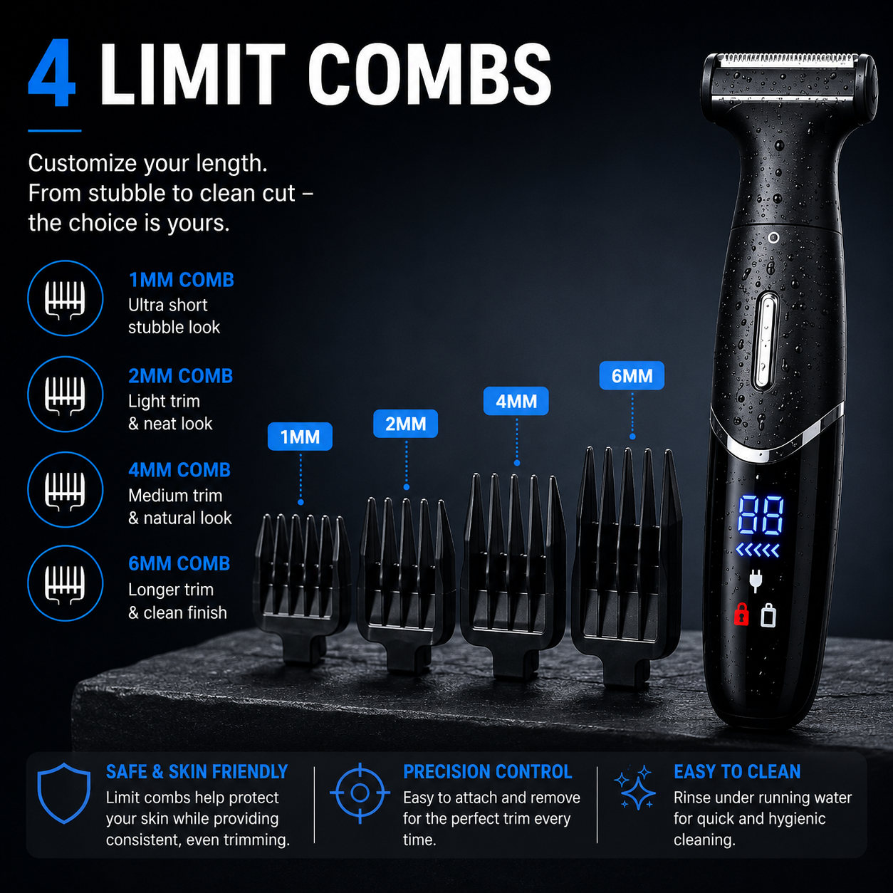 Professional 4-in-1 Body & Face Trimmer